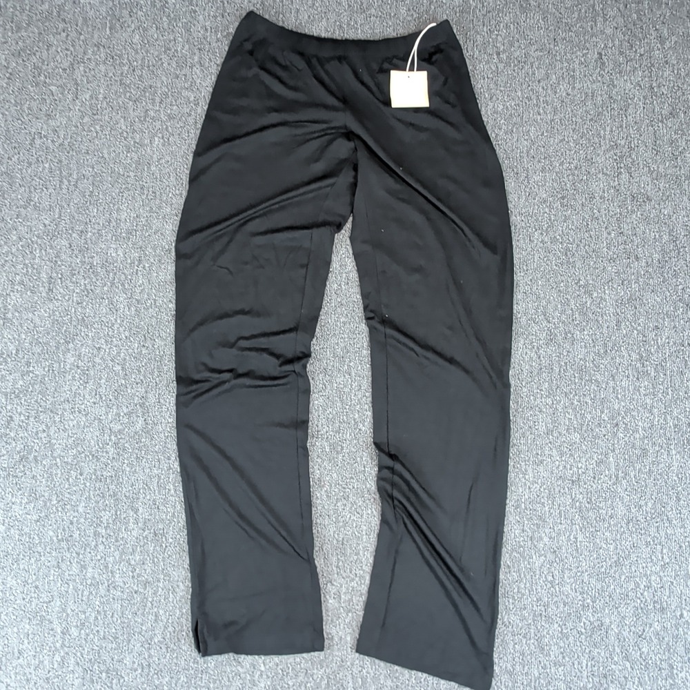 Comfy USA Womens Pants S Black Modal Spandex Made in USA Minimalist Knit Stretch — photo 2
